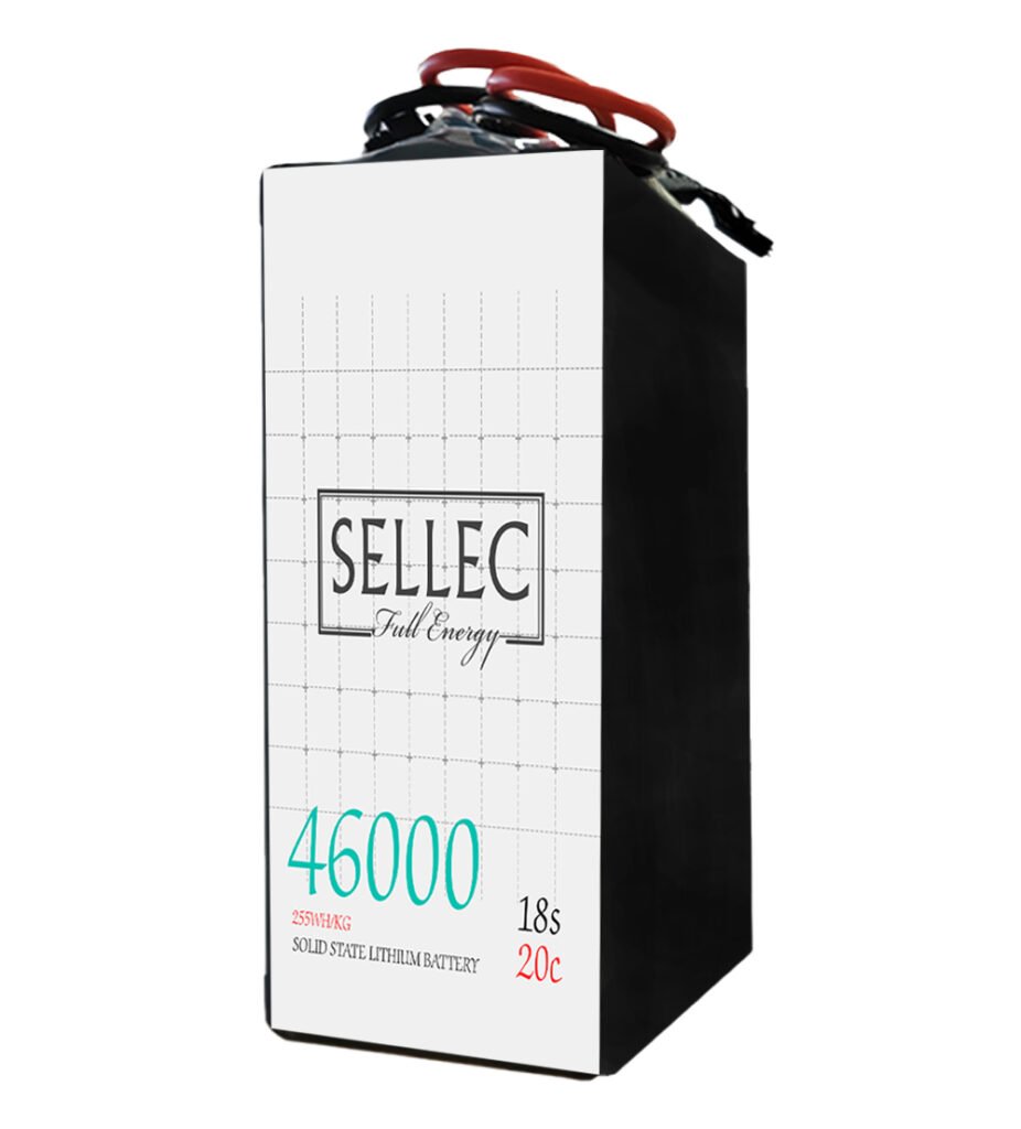 Sellec Semi Solid State 18s 46000mAh 20C Drone Battery (Also for Boat & UPS Applications)