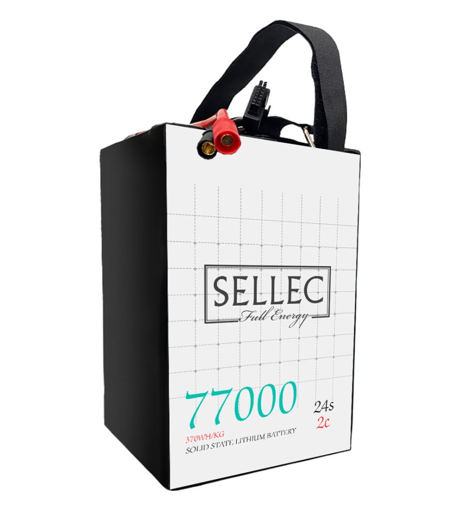 Sellec Semi solid State 24s 77000mAh 2C Drone Battery (Also for Boat & UPS Applications)
