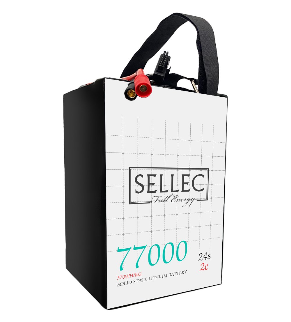 24s Sellec Semi solid State 24s 77000mAh 2C Drone Battery (Also for Boat & UPS Applications)