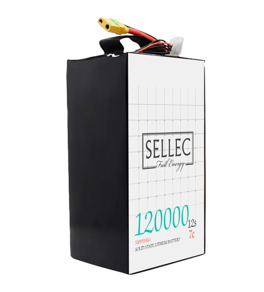 Selec Semi solid State 12s 120000mAh 7C Drone Battery (Also for Boat Applications)
